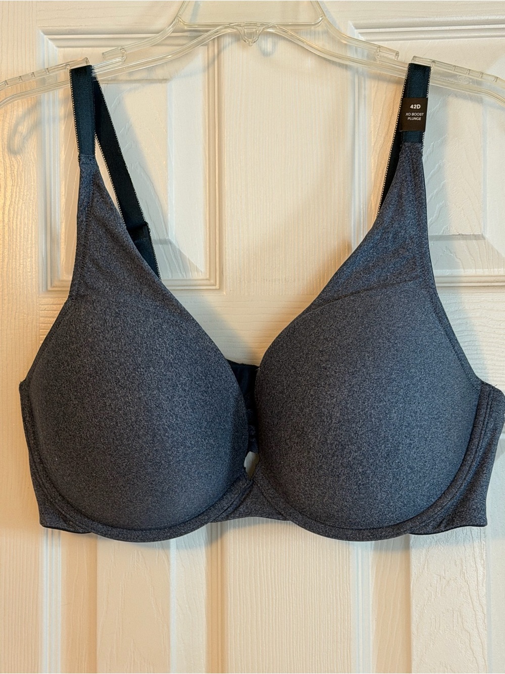 Torrid Heather Navy Underwire XO plunge push up bra